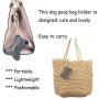 GOGO HUANG Dog Poop Waste Bag Holder Dispenser Portable Felt Cloth Pet Poop Bag Holder with 2 Rolls Earth-Friendly Doggie Poop Bags