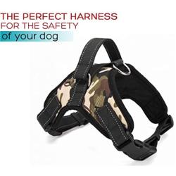Pet Lovers Stuff Dog Harness Camo - Best Harness with Handle, Soft-Padded, Adjustable, Choke-Free, EZ on and Off
