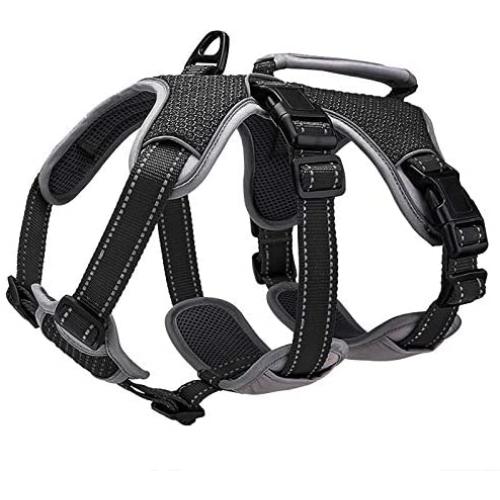BELPRO Multi-Use Support Dog Harness, Escape Proof No Pull Reflective Adjustable Vest with Durable Handle, Dog Walking Harness for Big/Active Dogs