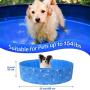 Katoggy Foldable Dog Pet Bath Swimming Pool Collapsible PVC Bathing Tub Portable Folding Wash Tub, Extra-Tough, Anti-Scratch, Easy to Drain, Anti-Slip Kiddie Pool for Large Dogs and Kids