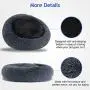 Dog Bed, Comfortable Round Donut Cuddler Pet Bed, Self-Warming Faux Fur Dog Cat Bed, Soft Plush Calming Bed for Small and Medium Dogs 30'' x 30'', Dark Grey Dog Bed, Comfortable Round Donut Cuddler Pet Bed, Self-Warming Faux Fur Dog Cat Bed, Soft Plush Calming Bed for Small and Medium Dogs 30'' x 30'', Dark Grey