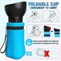 Portable Dog Water Bottle for Walking, Travel Pet Water Bottle Leakproof Collapsible Water Bottle Dog Water Dispenser Fit Any Standard Car Cup Holder, 17oz