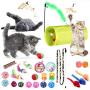 SunGrow Jumbo Pack of Cat Toys, Provides Unlimited Fun and Playtime for Your Kitten, Helps in Improving Physical and Psychological Health, for All Ages, Must Have in Home of Multiple Felines, 24 Pcs