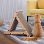 FUKUMARU 3 Sided Vertical Cat Scratching Post, Triangle Cat‘s Scratch Tunnels Toy, Scratcher Ramp for Kitten Play Exercise
