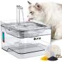 petnf Cat Water Fountain,2021 Upgraded Pet Water Fountain 101oz/3L Automatic Dog Cat Water Dispenser Ultra Quiet Cat Drinking Fountains with 2 Quadruple Filtration Filters & 3 Water Flow Settings
