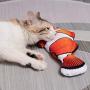 MOLATIN 2 Pack Electric Flopping Fish Catnip Toy,Wiggle Fish Cats Kicker Toys,Realistic Moving Floppy Dancing Fish,Funny Interactive Plush Chewing Pillow for Cat Motion Kitten Indoor Exercise