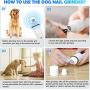 Lion Enjoy Pet Dog Nail Grinder USB Charging Electric Trimmer Clipper Paws Grooming & Smoothing for Small Medium Large Dogs Cats