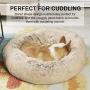 Zerohub Calming Dog Bed, Ultra Soft Faux Fur Donut Cuddler Dog Bed with Anti-Slip & Waterproof Base, Machine Washable Round Pet Bed for Small Medium Dogs and Cats (Multiple Sizes)