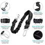 Upgraded Dog Seat Belt, Adjustable Pet Car Harness for Small Medium Large Dogs and Cats, Durable Reflective Pet Vehicle Safety Belt, with Elastic Nylon Buffer, Perfect for Travel and Daily Use (Black)