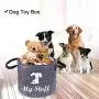 DOZCA Dog Toy Storage, Round Felt Dog Toy Bin Large for Puppy Gifts, Leashes and Food, Foldable Toy Storage for Dogs DOZCA Dog Toy Storage, Round Felt Dog Toy Bin Large for Puppy Gifts, Leashes and Food, Foldable Toy Storage for Dogs
