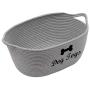 Geyecete Natural Cotton Rope Baskets for Storage Dog Toy Basket Clutter Organizer Room Storage Bins Toy chests Pet Storage Box Rope Basket
