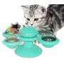 JMXAFMY Pet Toys for Cats Interactive Training Turntable Windmill Amusement Toys for Cat Kitten Play Game Cat Supplies