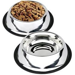 Estilo Stainless Steel Dog Bowls, 32 Oz (Set of 2)