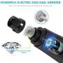 Electric Dog Nail Grinder & Cat Nail Clippers with Light, 2 Speed Rechargeable Pet Trimmer Pet Nail Trimmer, Painless Grooming & Smoothing for Small Medium Large Dogs & Cats