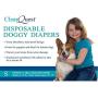 ClearQuest Disposable Doggie Diapers Dog Diaper Absorbant Sanitary - Bulk Packs Available