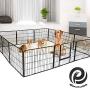 QRDA Pet Fence Folding Metal Playpen 12-Panel Exercise Outdoor Playpen 32''×24'' H