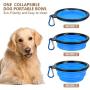 TIOVERY Pet Food Storage Container, Small Dog Food Container Airtight Plastic Dispenser with Graduated Measuring Cup, Pourable Spout and Portable Collapsible Dog Bowl for Cats Birds Seed