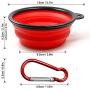 SENHAI Collapsible Travel Bowls for Dogs Cats Pets, 5 Pack Raised Bowls for Feeding Watering on Journeys Hiking Camping, Lightweight & Portable