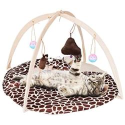 Petmaker Cat Activity Center Interactive Play Area for Cats and Kittens with Fleece Mat