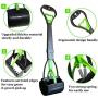 ienjoyed 28'' Large Pooper Scooper, Heavy Duty Poop Scooper for Large Dog & Small Dog, Pet Dog Pooper Scooper for Grass & Gravel Pick Up (Green)
