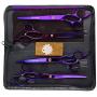 LILYS PET Professional PET Dog Grooming Coated Titanium Scissors Suit Cutting&Curved&Thinning Shears