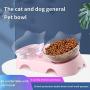 KNDJSPR Overhead Double Cat Bowl, 15° Tilting Pet Neck/Spine Protection, Anti-Slip Anti-Drop Anti-Vomiting Stress-Free Healthy Hygienic, for Bedroom Cattery