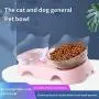 KNDJSPR Overhead Double Cat Bowl, 15° Tilting Pet Neck/Spine Protection, Anti-Slip Anti-Drop Anti-Vomiting Stress-Free Healthy Hygienic, for Bedroom Cattery KNDJSPR Overhead Double Cat Bowl, 15° Tilting Pet Neck/Spine Protection, Anti-Slip Anti-Drop Anti-Vomiting Stress-Free Healthy Hygienic, for Bedroom Cattery