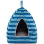 Hollypet Self-Warming 2 in 1 Foldable Comfortable Triangle Cat Bed Tent House, Moire
