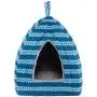Hollypet Self-Warming 2 in 1 Foldable Comfortable Triangle Cat Bed Tent House, Moire