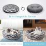 JOYO Cat Bed, 20 inch Pet Bed Machine Washable for Cats or Small Dogs Double Sided Cushions Calming Indoor Cushion Bed with Non-Slip Bottom for Improved Sleep, Soft Round Sofa Bed for Kitties Puppy