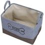 Morezi Durable Canvas Dog Toy bin Storage with Handle, Puppy Toy Basket, Doggie Toy bin - Idea for Carry Small Dog Puppy Toys, Blankets, Diaper, leashes and Dog Stuff