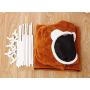 Cat Small Dog Cosy Bed Pets Cartoon Bed Hideout Cave, Washable，Winter Warm House,Universal Pet House (Brown)