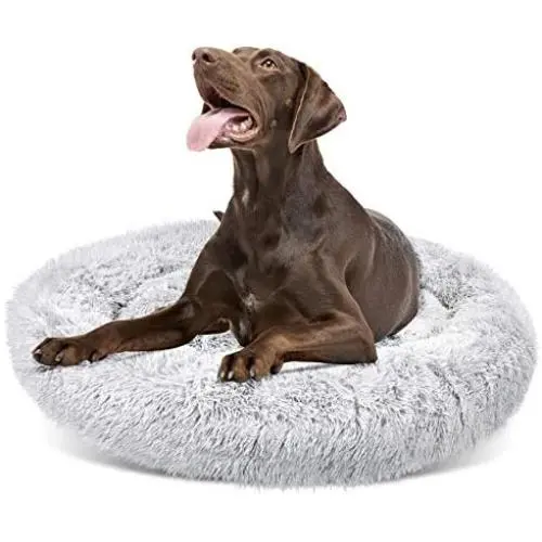 DELOMO Pet Bed for Extra Large Dog, Dog Furry Bed, Self-Warming Pet Cushion Bed, Raised Pet Bed for Dogs&Cats, Washable Pet Bed with 2 Cover for Cleaning, XL, 45×45 inches DELOMO Pet Bed for Extra Large Dog, Dog Furry Bed, Self-Warming Pet Cushion Bed, Raised Pet Bed for Dogs&Cats, Washable Pet Bed with 2 Cover for Cleaning, XL, 45×45 inches