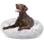 DELOMO Pet Bed for Extra Large Dog, Dog Furry Bed, Self-Warming Pet Cushion Bed, Raised Pet Bed for Dogs&Cats, Washable Pet Bed with 2 Cover for Cleaning, XL, 45×45 inches