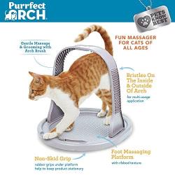 Purrfect Arch Deluxe Self Grooming and Massaging Cat Toy- Arch Brush Helps Reduce Shedding & Scratching To Keep Your Home Fur Free