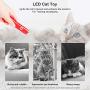 MUSEMET LED Cat Toy Cat Catch Interactive Red Fish LED Light Paw Style Exercise Chaser Toy Pet Training Tool (No Battery Include)