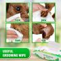 PUPTECK Pet Grooming Wipes for Dogs & Cats - 8.3''x8'' Hypoallergenic Cleaning Wipes for Ears/Eyes/Face/Butt/Paw/Body, Fragrance-Free, Earth-Friendly, 80 Counts per Pack, Multi Packs