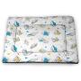 Pet Mats for Dogs Abstract Comfortable Soft Pet Cushion Geometric Composition with Different Colored Squares Striped Dotted Rhombus Grey Purple White