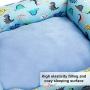 Hollypet Pet Bed for Dog and Cat Rectangle Plush Self-Warming Puppy Sofa Mat Cushion, Blue