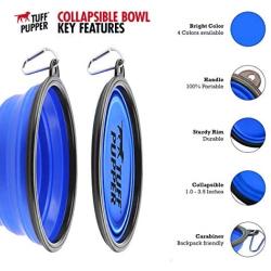 Tuff Pupper Super Big Slurp Collapsible Dog Bowls | Available in 100oz/60oz/40oz Sizes | Convenient Dog Travel Bowl | Keeps Pups Hydrated and Full | Portable Dog Water Bowl & Travel Bowl for Pets