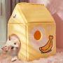 La La Pet Warm Cats Bed Foldable Cat Cave Nest Sleeping Bed with Cushion and Blanket Self-Warming Pet Cube House Cat Shelter Apartment Indoor Pet House Milk Box Shape