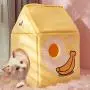 La La Pet Warm Cats Bed Foldable Cat Cave Nest Sleeping Bed with Cushion and Blanket Self-Warming Pet Cube House Cat Shelter Apartment Indoor Pet House Milk Box Shape