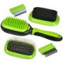 FUN LITTLE TOYS Dog Brush & Cat Brush Cleaning Slicker Pet Grooming Comb 5 in 1 Massage Brush, Pin Brush, Bristle Brush, Dematting Comb & Deshedding Comb