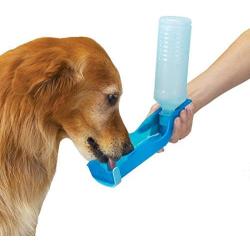 Portable Water Bottle for Dogs Travel Hiking 17 oz Handi Drink - Choose Color (Handi Drink Regular - Pink)