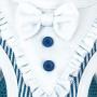 Pet Life Luxe Spawling 2-in-1 Mesh Reversed Adjustable Dog Harness-Leash W/Fashion Bowtie, Large, Blue