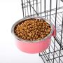 Ordermore Crate Dog Bowl,Stainless Steel Removable Hanging Food Water Bowl Cage Coop Cup for Dogs,Cats,Birds,Small Animals,Holds 14 Ounce