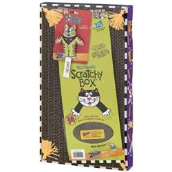 Petmate FATCAT Big Mamas Scratchy Box Cardboard Cat Scratcher, Catnip Toy Included