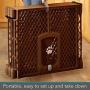 North States Mypet Petyard Passage: 4, 6 or 8 panel pet enclosure with lockable pet door. Freestanding. 7 sq. ft to 34.4 sq. ft. (26'' tall)