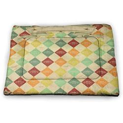 DayDayFun Vintage Pet Mat for Kennel Brown Toned Diagonal Lines Stripes Modern Geometrical Image Art Print Bite-Resistant Pet Mat Sand Brown Chocolate