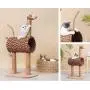 Morimoe Cat Tower with Tunnel and Ball,Scratching Post,Kitten Playground,Cool Furniture Decor